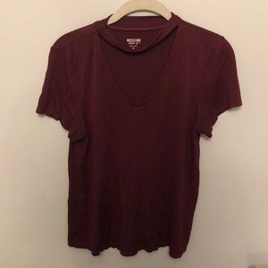 maroon shirt